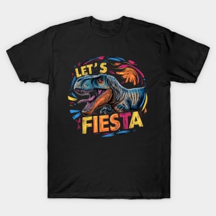 "Let's Fiesta" Cinco de Mayo ,Dino,8k, T-Shirt T-Shirt